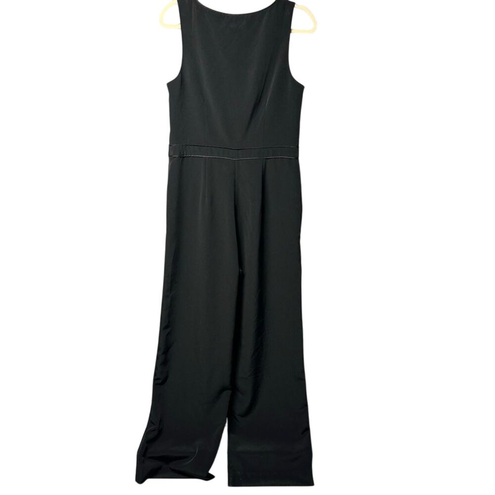 New The Limited Womens Size 8 Black 100% Polyester Sleeveless Front Zip Jumpsuit - Picture 5 of 7